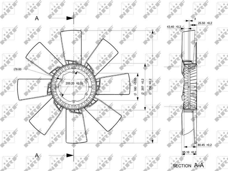 NRF 49857 - Paleta ventilator, racire motor aaoparts.ro