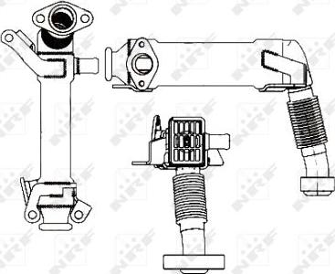 NRF 48001 - Radiator, recirculare gaze de esapament aaoparts.ro