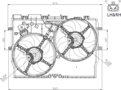 NRF 47945 - Ventilator, radiator aaoparts.ro