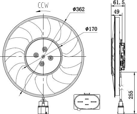 NRF 47917 - Ventilator, radiator aaoparts.ro