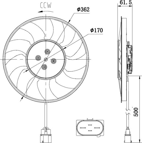 NRF 47931 - Ventilator, radiator aaoparts.ro