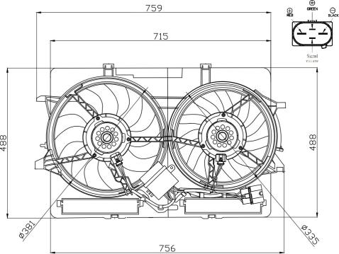 NRF 47938 - Ventilator, radiator aaoparts.ro