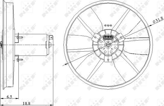 NRF 47401 - Ventilator, radiator aaoparts.ro