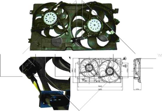 NRF 47403 - Ventilator, radiator aaoparts.ro