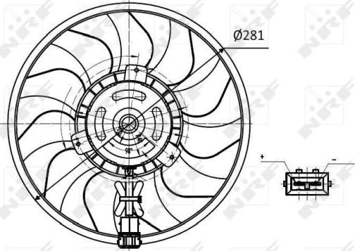 NRF 47418 - Ventilator, radiator aaoparts.ro