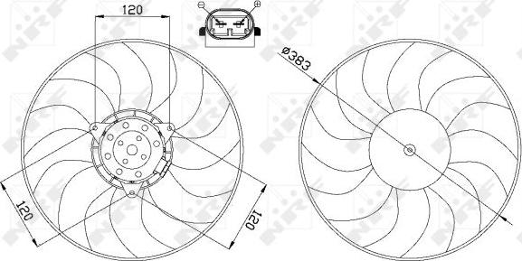 NRF 47666 - Ventilator, radiator aaoparts.ro