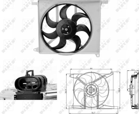 NRF 47686 - Ventilator, radiator aaoparts.ro