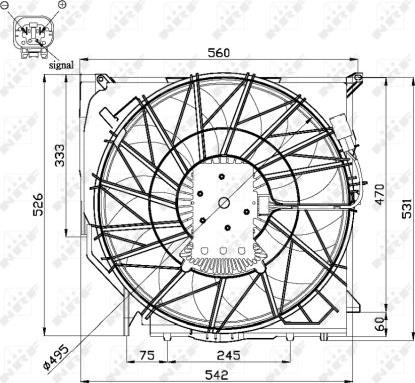 NRF 47672 - Ventilator, radiator aaoparts.ro