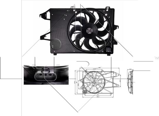 NRF 47004 - Ventilator, radiator aaoparts.ro