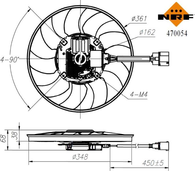 NRF 470054 - Ventilator, radiator aaoparts.ro