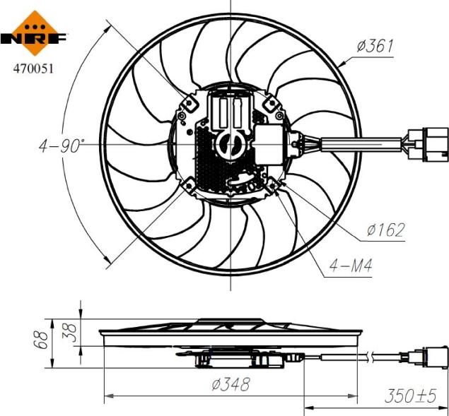 NRF 470051 - Ventilator, radiator aaoparts.ro