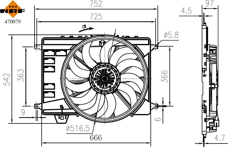 NRF 470079 - Ventilator, radiator aaoparts.ro