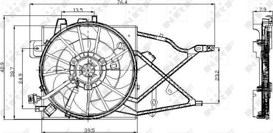 NRF 47014 - Ventilator, radiator aaoparts.ro