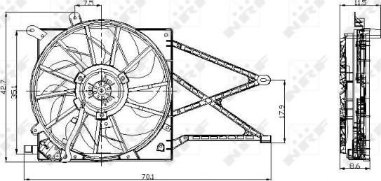 NRF 47015 - Ventilator, radiator aaoparts.ro