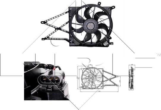 NRF 47015 - Ventilator, radiator aaoparts.ro