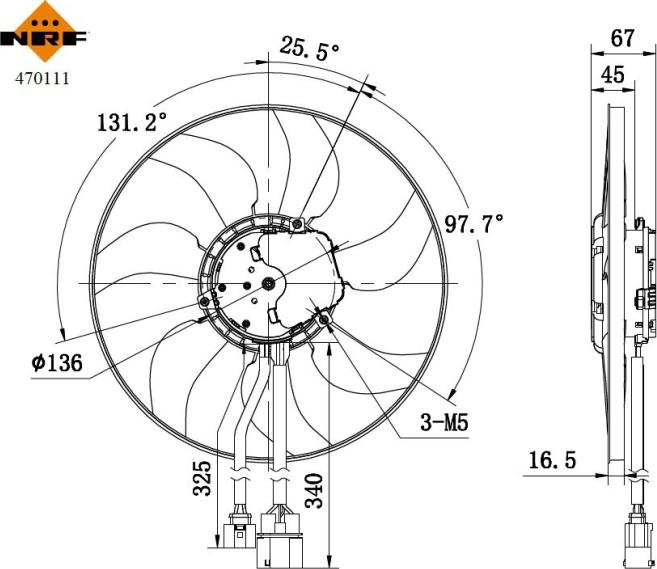 NRF 470111 - Ventilator, radiator aaoparts.ro