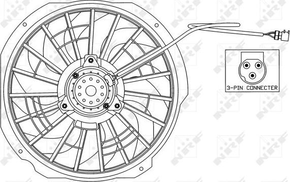 NRF 47025 - Ventilator, radiator aaoparts.ro