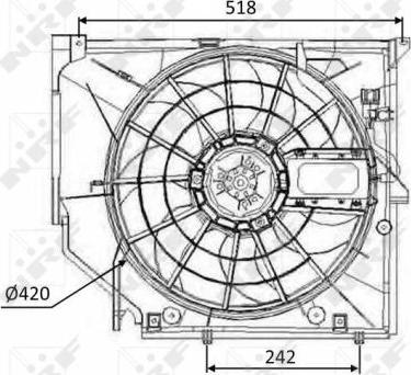 NRF 47026 - Ventilator, radiator aaoparts.ro