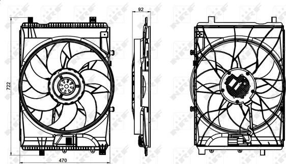 NRF 47849 - Ventilator, radiator aaoparts.ro