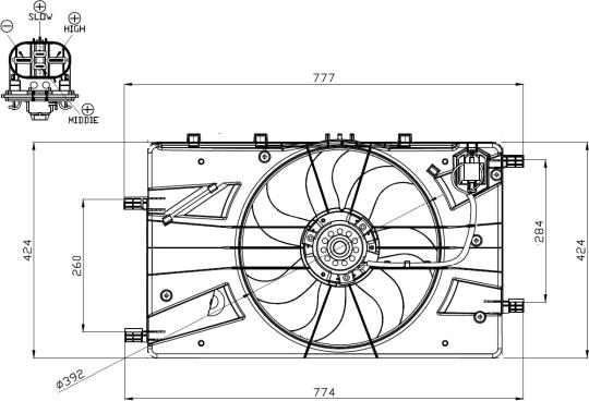 NRF 47878 - Ventilator, radiator aaoparts.ro