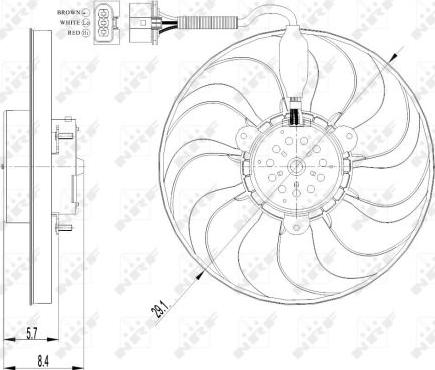 NRF 47398 - Ventilator, radiator aaoparts.ro