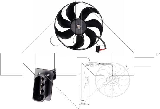 NRF 47204 - Ventilator, radiator aaoparts.ro