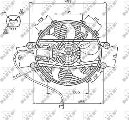 NRF 47747 - Ventilator, radiator aaoparts.ro