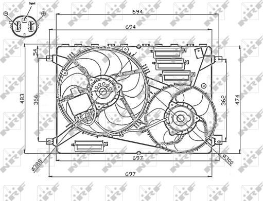 NRF 47754 - Ventilator, radiator aaoparts.ro