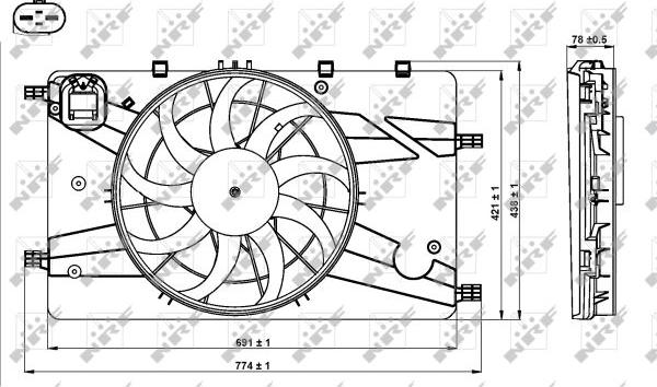 NRF 47757 - Ventilator, radiator aaoparts.ro