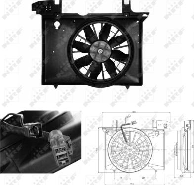 NRF 47703 - Ventilator, radiator aaoparts.ro