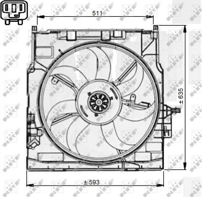 NRF 47733 - Ventilator, radiator aaoparts.ro