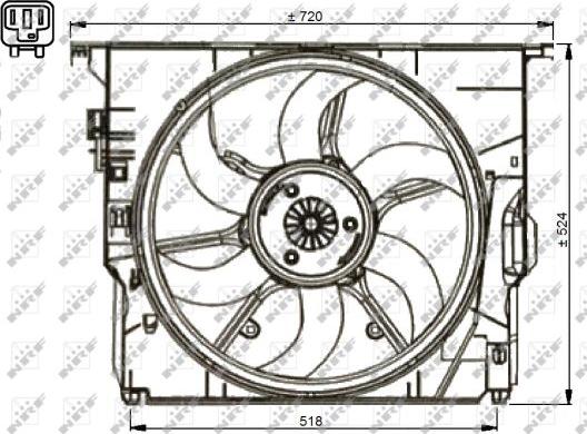 NRF 47737 - Ventilator, radiator aaoparts.ro