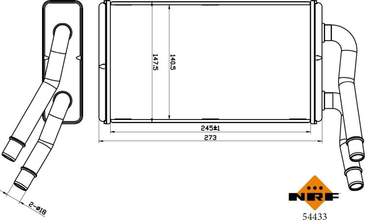 NRF 54433 - Schimbator caldura, incalzire habitaclu aaoparts.ro