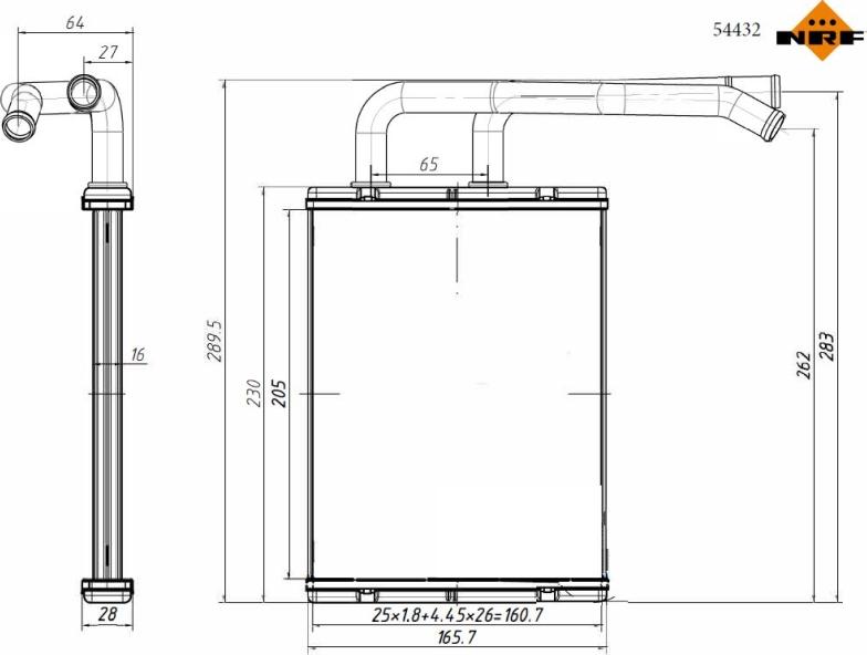 NRF 54432 - Schimbator caldura, incalzire habitaclu aaoparts.ro