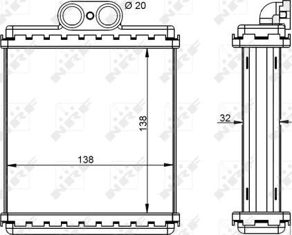 NRF 54345 - Schimbator caldura, incalzire habitaclu aaoparts.ro