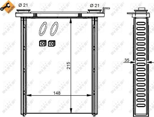 NRF 54346 - Schimbator caldura, incalzire habitaclu aaoparts.ro