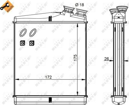 NRF 54340 - Schimbator caldura, incalzire habitaclu aaoparts.ro