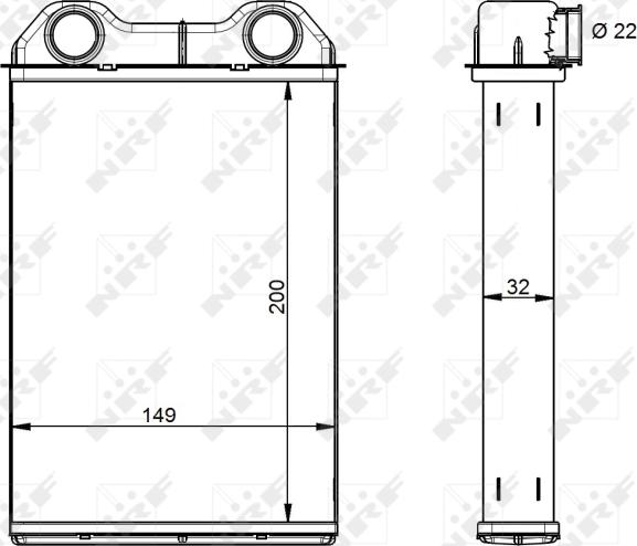 NRF 54341 - Schimbator caldura, incalzire habitaclu aaoparts.ro