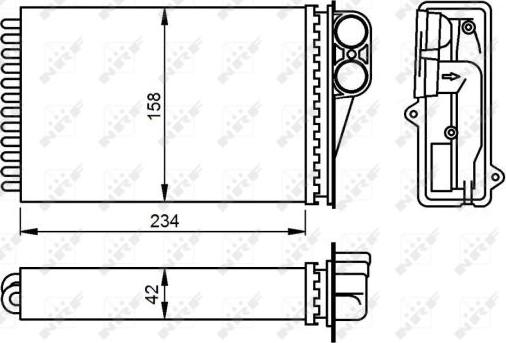 NRF 54304 - Schimbator caldura, incalzire habitaclu aaoparts.ro