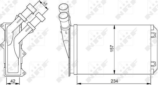 NRF 54308 - Schimbator caldura, incalzire habitaclu aaoparts.ro