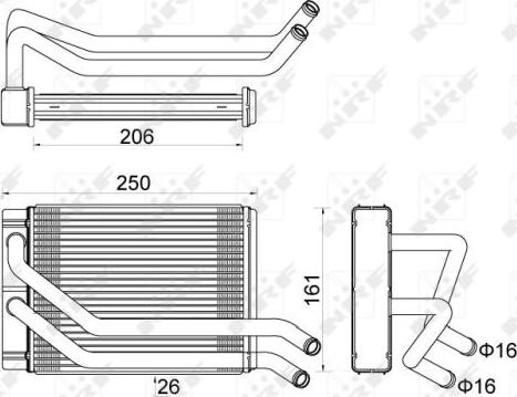 NRF 54313 - Schimbator caldura, incalzire habitaclu aaoparts.ro