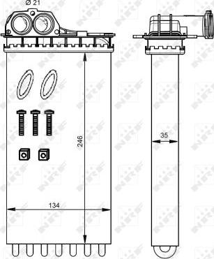 NRF 54332 - Schimbator caldura, incalzire habitaclu aaoparts.ro