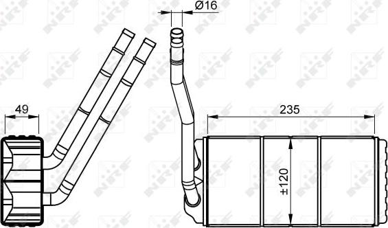 NRF 54264 - Schimbator caldura, incalzire habitaclu aaoparts.ro