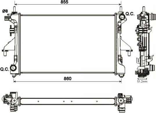 NRF 54204A - Radiator, racire motor aaoparts.ro