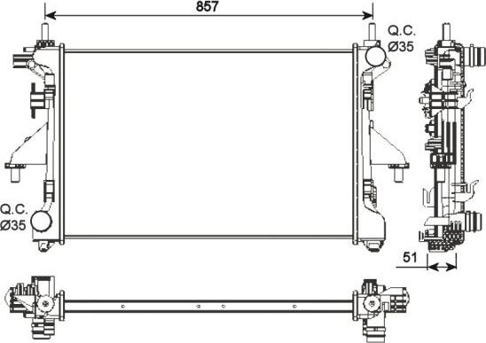 NRF 54203 - Radiator, racire motor aaoparts.ro