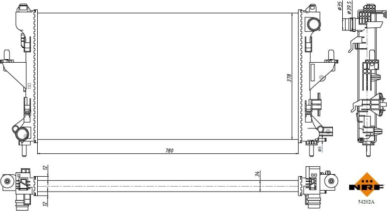 NRF 54202A - Radiator, racire motor aaoparts.ro