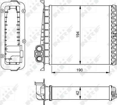 NRF 54284 - Schimbator caldura, incalzire habitaclu aaoparts.ro