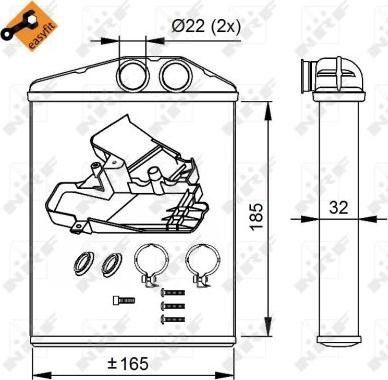 NRF 54275 - Schimbator caldura, incalzire habitaclu aaoparts.ro