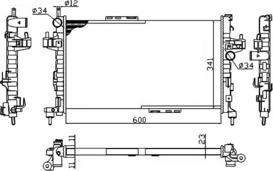 NRF 54753A - Radiator, racire motor aaoparts.ro