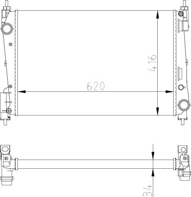 NRF 54752A - Radiator, racire motor aaoparts.ro